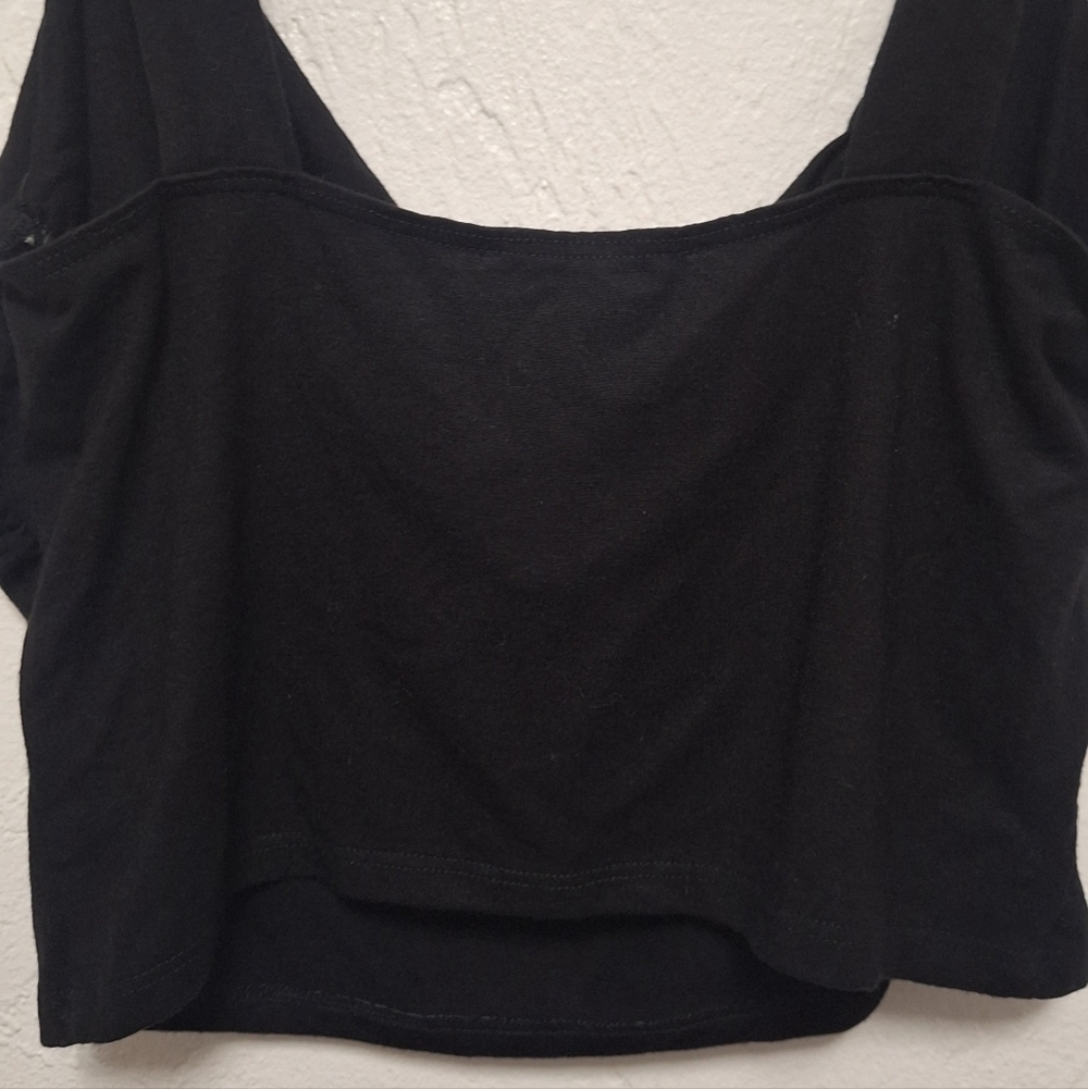 Reformation Black Sleeveless Cowl Neck Women's Crop Top Size S - Picture 7 of 11